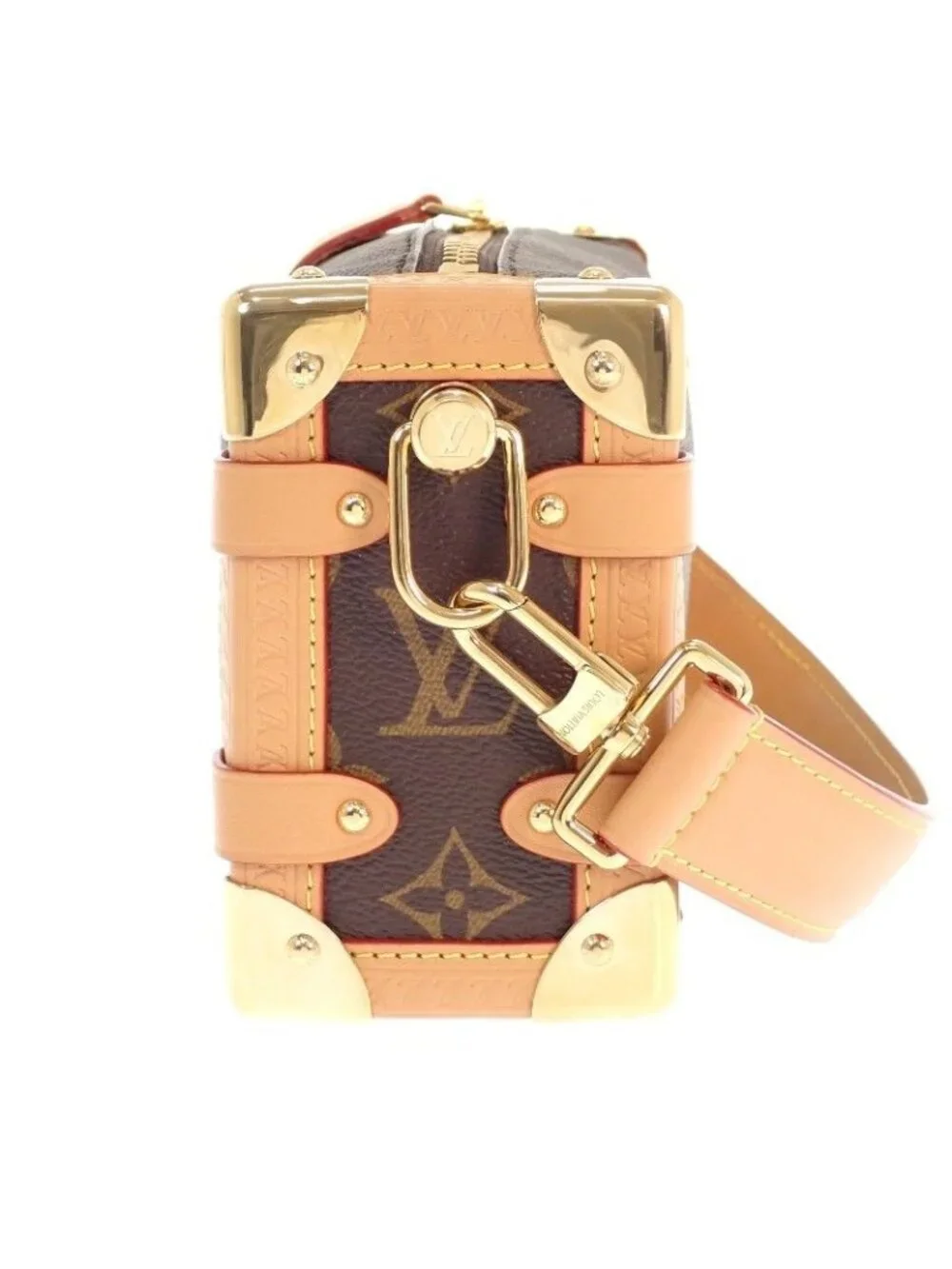 Louis Vuitton Side Trunk PM Shoulder Bag 2-Way Monogram Brown